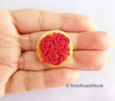 Beige Velvet Fabric Buttons